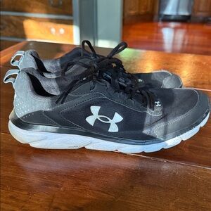 Men’s Under Armour Black and Gray Running Shoes